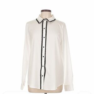 Karl Lagerfeld Elegant White Button-Up Women's Top